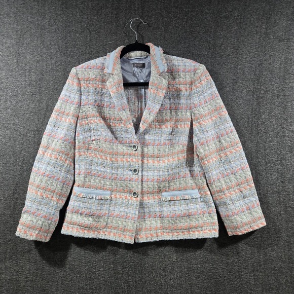 Basler Jackets & Blazers - BASLER Size 40 Tweed‎ Button Designer Blazer Jacket Multicolor